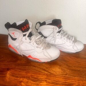 Jordan White and Orange Sneakers